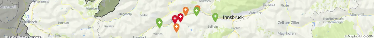 Kartenansicht für Apotheken-Notdienste in der Nähe von Silz (Imst, Tirol)
